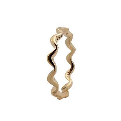 Christina ring WAVE i forgyldt sølv